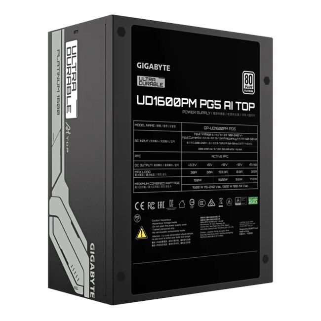 Gigabyte UD1600PM 1600W 80+ Platinium Full Modüler