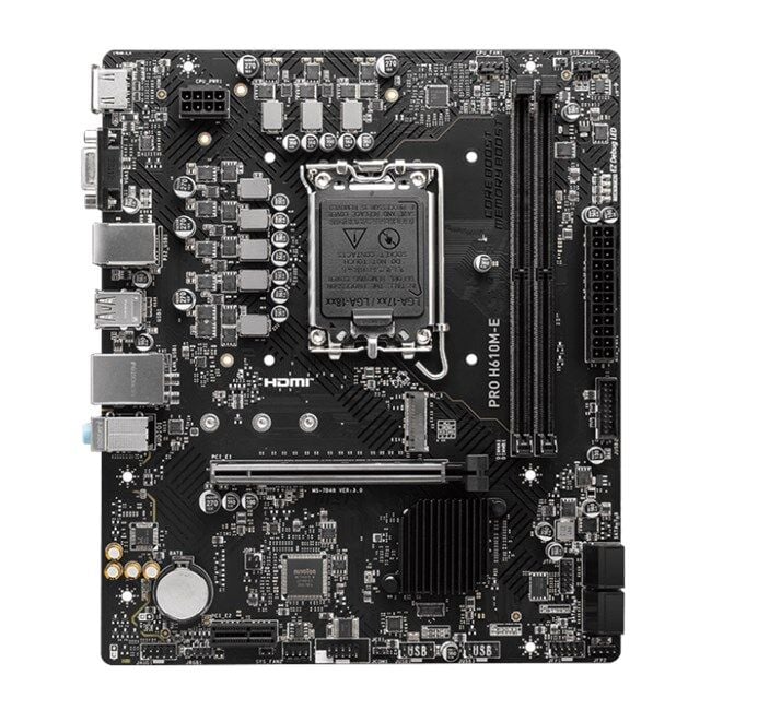 MSI Pro H610M-E DDR5 1700P Vga Hdmi