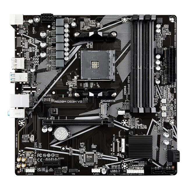 Gigabyte A520M DS3H V2 AM4 Ryzen DDR4 Hdmi Dp