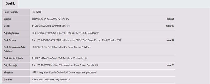 HPE DL380 Gen11 Gold 6530 64GB-2x480G-2U (P81787)