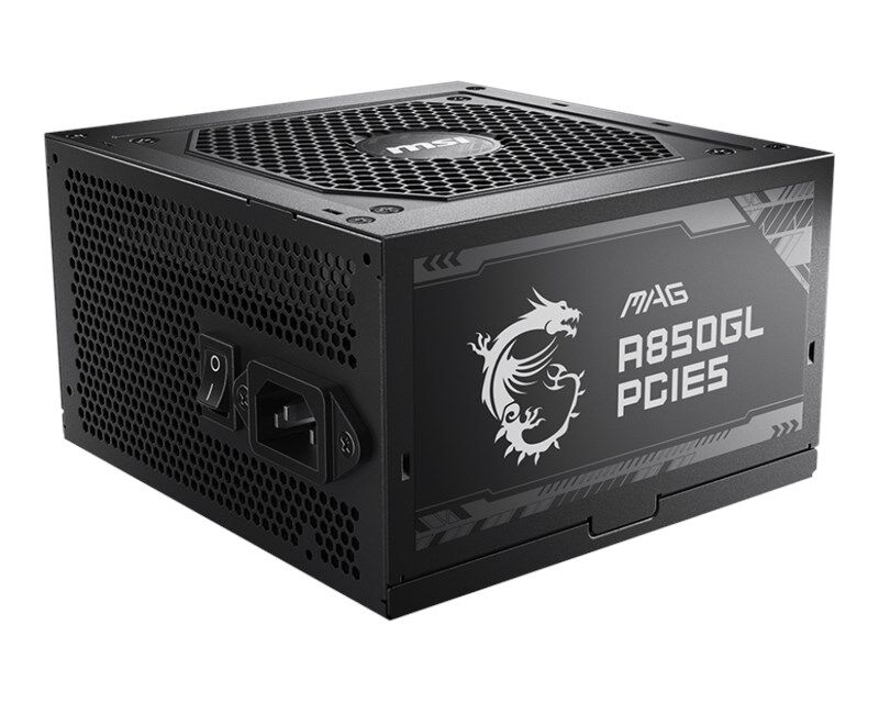 MSI 850W 80+ Gold (MAG A850GL PCIE5) Full Modular