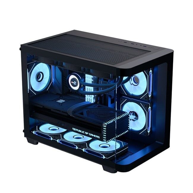 Aerocool P300C Mirror A-RGB Panoramik mATX Siyah