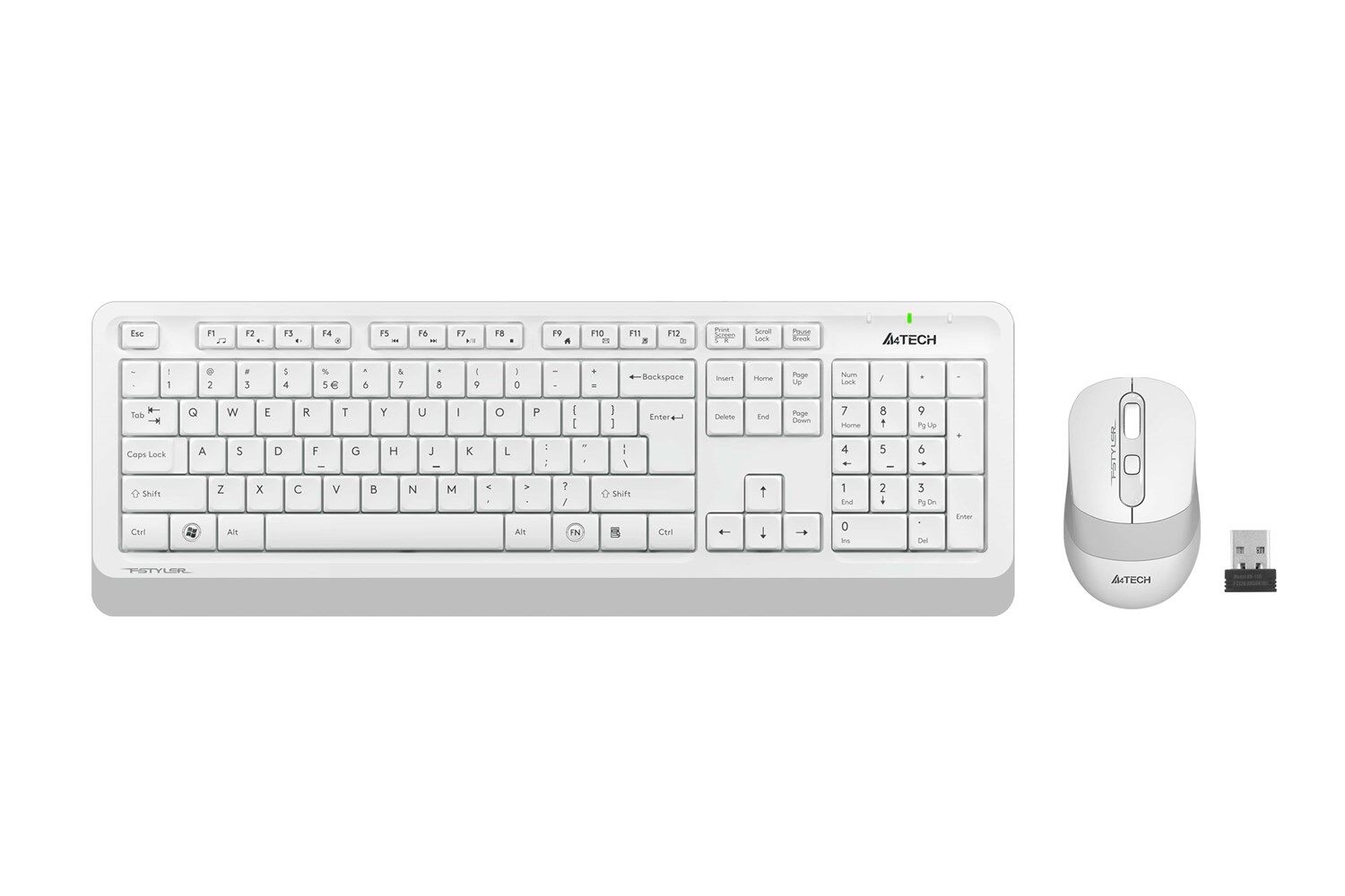 A4-Tech Kablosuz Set Beyaz (FG1010-B)