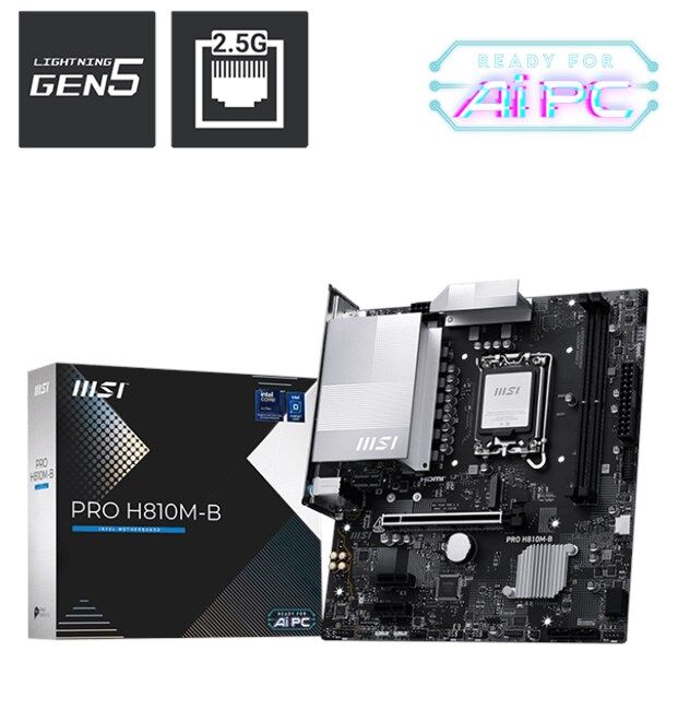 MSI Pro H810M-B DDR5 1851P Hdmi Dp