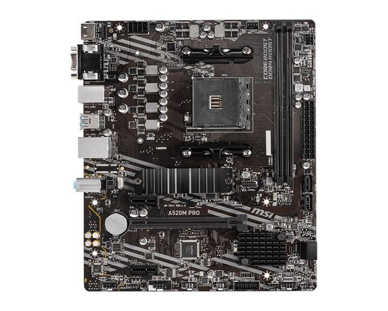 MSI A520M Pro AM4 Ryzen DDR4 Vga Hdmi Dp