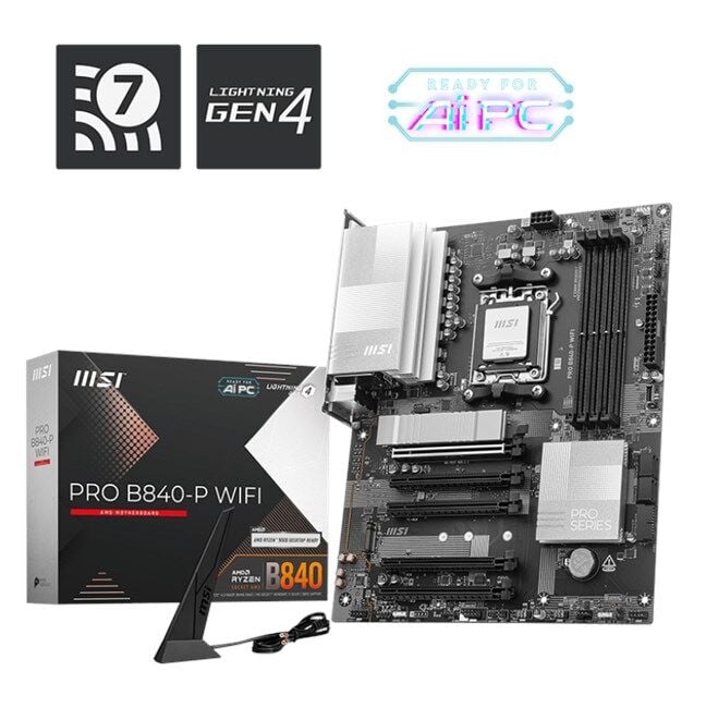 MSI Pro B840-P Wifi AM5 Ryzen D5 Hdmi Type-C