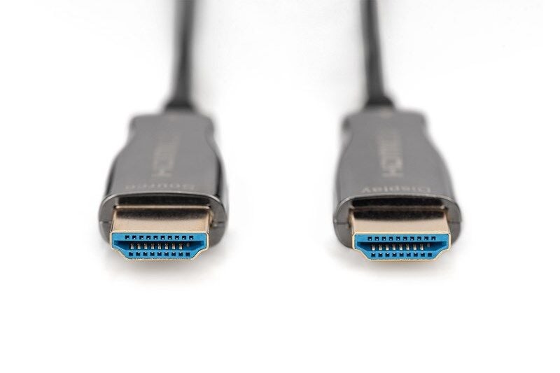Digitus HDMI Fiber Kablo Altın Uçlu Siyah (20m) 4K