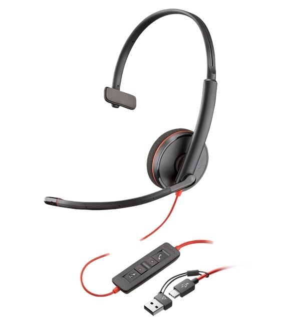 Poly Blackwire 3210 Mono Mikrofonlu Kulaklık